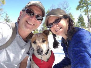 Photo of happy couple and dog for Dog Training Review for Dairydell Canine - Sonoma County, California